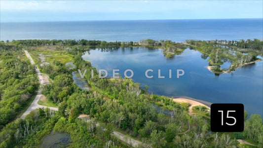 CLIP 15 -  Erie, PA Presque Isle State Park western region nature area and lagoon