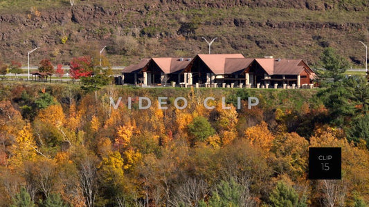 CLIP 15 - Tioga-Hammond Lakes, PA rest stop on interstate on mountainside above reservoir