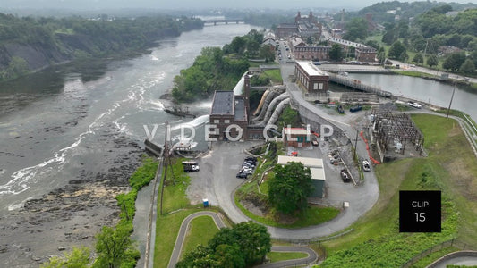 cohoes falls new york state stock video