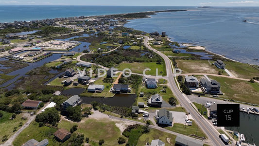 CLIP 15 - Outer Banks, NC Hatteras Island residential homes and streets