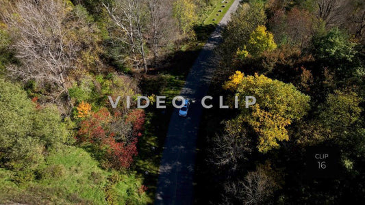 CLIP 16 - Tioga-Hammond Lakes, PA car passing under train bridge at Ives Run Campground