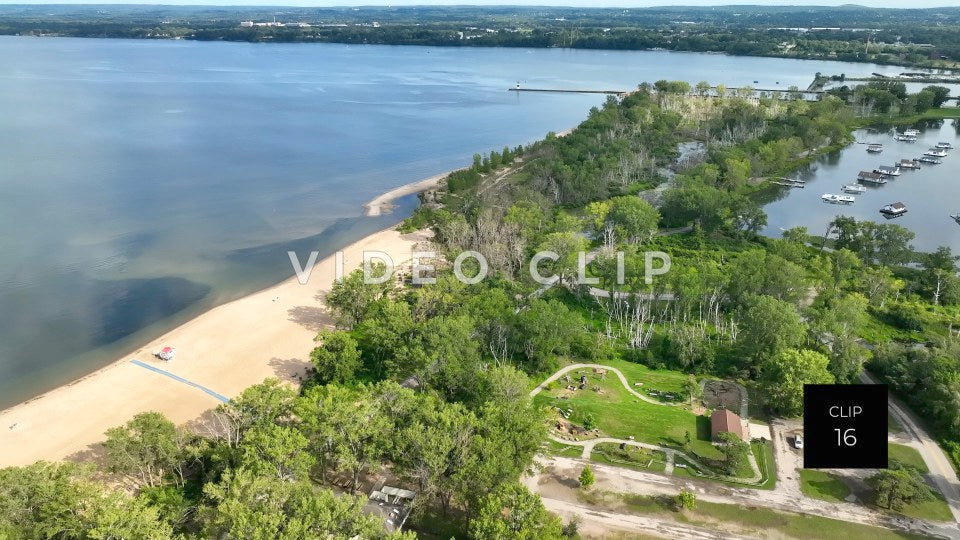 Stock Video Presque Isle State Park Erie PA