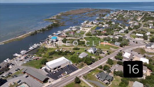 CLIP 16 - Outer Banks, NC Hatteras Island with marina and homes