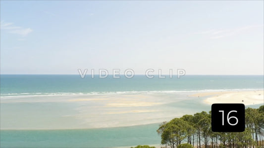 CLIP 16 - Cherry Grove Beach, SC Waties Barrier Island pine tree forest by the seaside