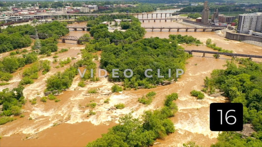CLIP 16 - Richmond, VA Vol. 1 - white water rapids on James river caused by extreme weather