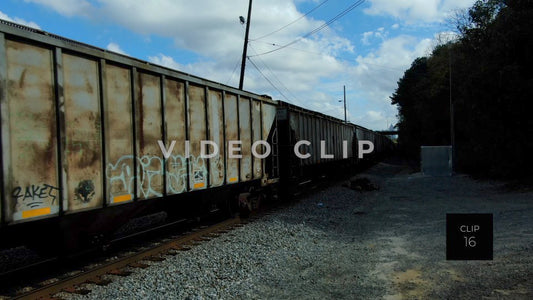 CLIP 16 - Atlanta, GA Train cars passing by