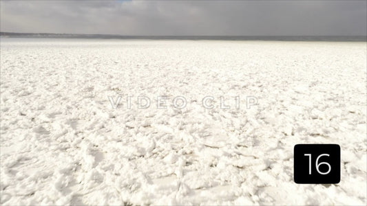 CLIP 16 - Winter Vol. 3 - Winter Lake Ontario flying over pancake ice formations alone the shoreline
