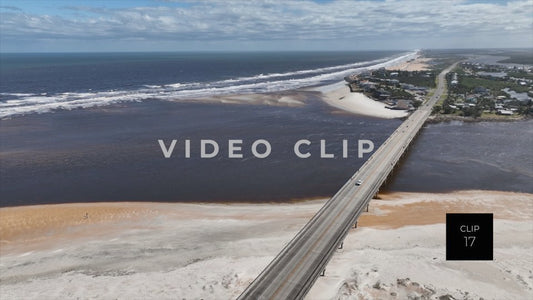 CLIP 17 - St Augustine, Florida A1A crossing Matanzas inlet