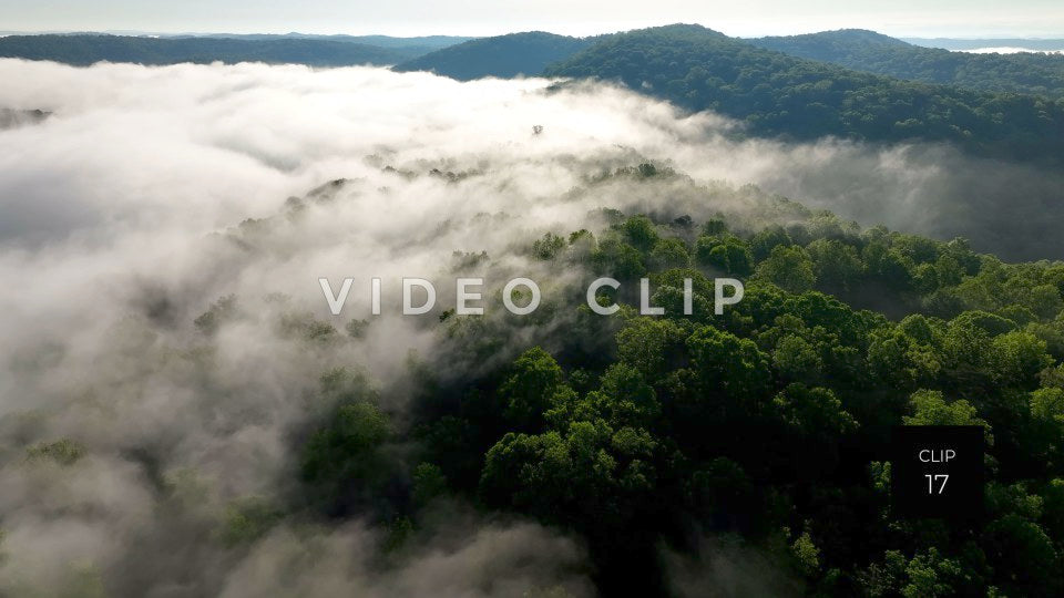 stock video fog over tennesse mountains at Norris Dam