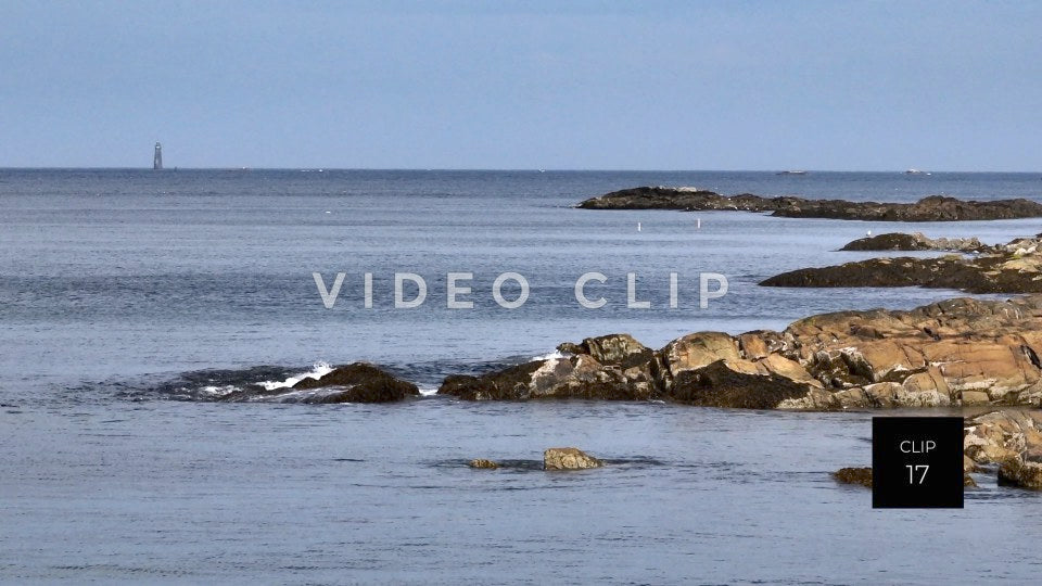 stock video Black Rock Island in Massachusetts Bay near Boston