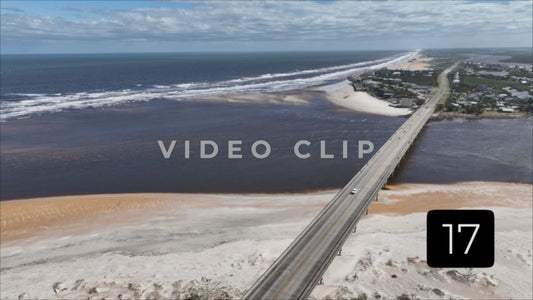 CLIP 17 - St Augustine, Florida A1A crossing Matanzas inlet
