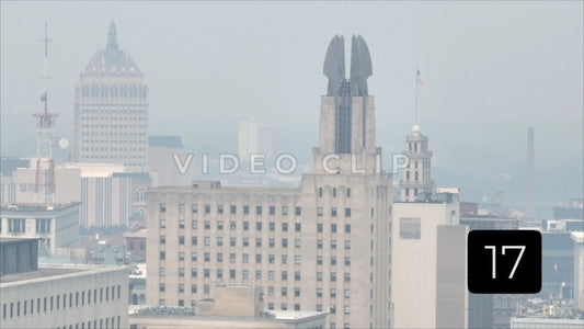 CLIP 17 - Rochester, NY Vol. 8 - Kodak and Exchange buildings in Canadian wildfire smoke