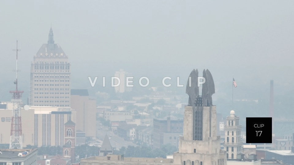 stock video canadian wildfire smoke rochester New York