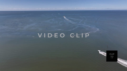 CLIP 17 - Outer Banks, NC Ocracoke Ferry crossing inlet