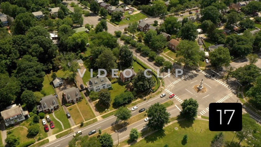 CLIP 17 - Richmond, VA Vol. 1 - beautiful urban street scene as cars drive through town