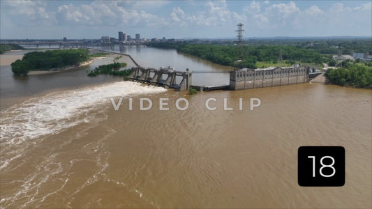 CLIP 18 - Louisville, KY Ohio Falls Hydro Generating Station on Ohio River