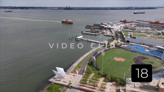 CLIP 18 - New York, NY Vol 1. - Staten Island Ferry arriving at Station