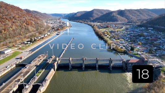CLIP 18 - Charleston, WV Marmet Locks on Kanawha River