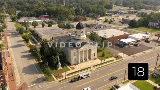 CLIP 18 - Hawkinsville, GA Pulaski County Courthouse