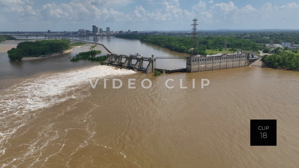 CLIP 18 - Louisville, KY Ohio Falls Hydro Generating Station on Ohio River
