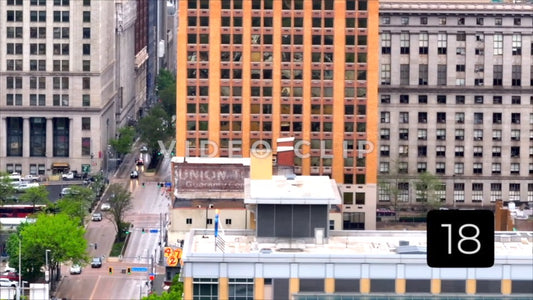 CLIP 18 - Pittsburgh, PA Vol. 2 - 7X zoom of downtown buildings and street life