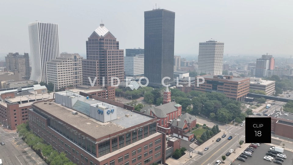 stock video canadian wildfire smoke rochester New York