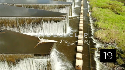 CLIP 19 - Montezuma, GA spillwater dam at Whitewater Creek Park