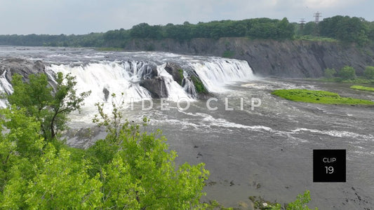 cohoes falls new york state stock video