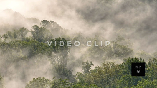 stock video fog over tennesse mountains at Norris Dam