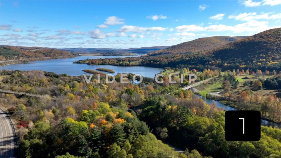 CLIP 1 - Tioga-Hammond Lakes, PA mountain landscape with reservoir and Campground
