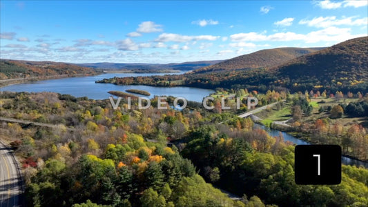 CLIP 1 - Tioga-Hammond Lakes, PA mountain landscape with reservoir and Campground