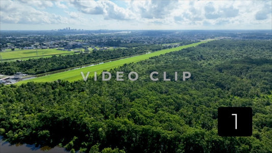 CLIP 1 - New Orleans, LA Vol. 3 - Aerial view of Leeve and flood protection system
