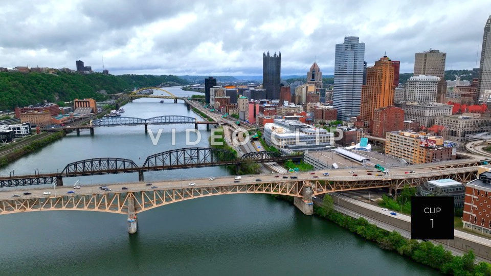 stock video pittsburg pa bridges city skyline steve tanner stock