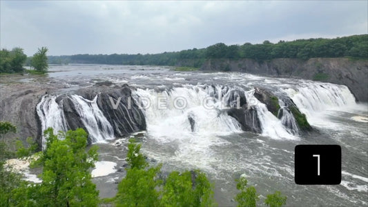CLIP 1 - Cohoes Falls Waterfall in New York State