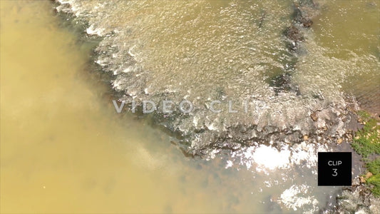 CLIP 1 - Prehistoric Fishing Weir, GA Ancient Indigenous Fish Trap in the Etowah River