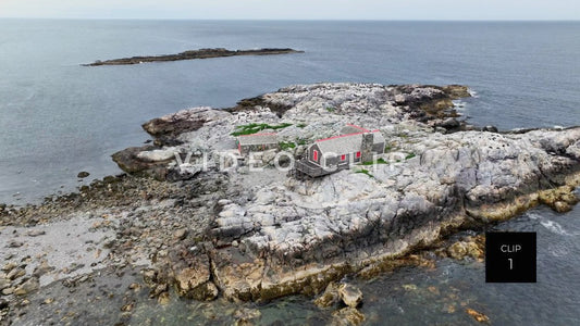 stock video Black Rock Island in Massachusetts Bay near Boston