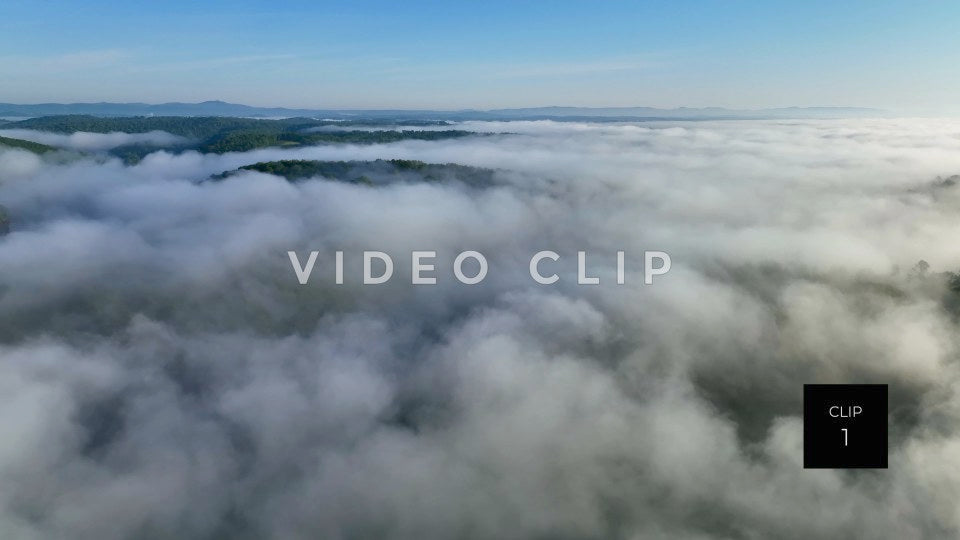 stock video fog over tennesse mountains at Norris Dam