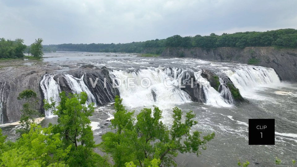 cohoes falls new york state stock video