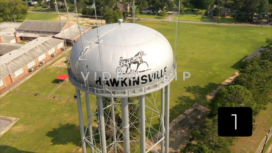 CLIP 1 - Hawkinsville, GA close up of watertower