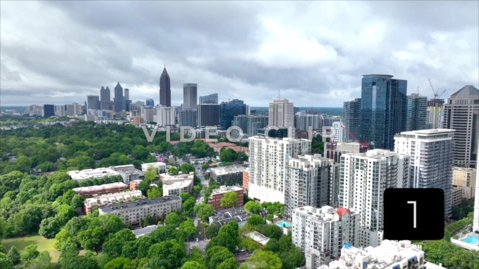 CLIP 1 - Atlanta, GA Vol. 2 - city skyline with Piedmont Park and Midtown