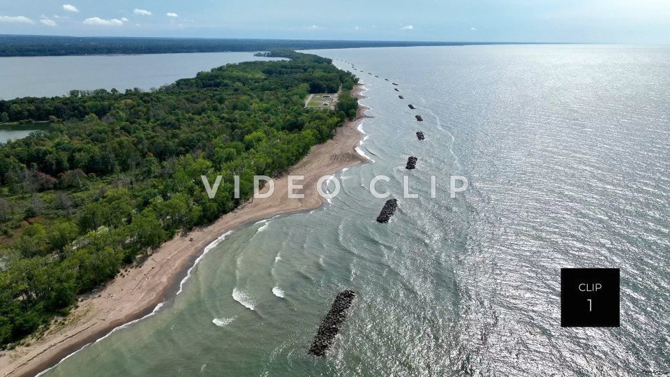 Stock Video Presque Isle State Park Erie PA