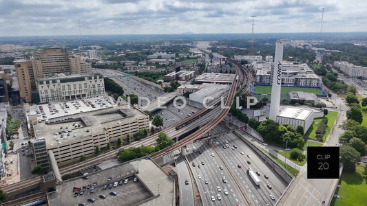 CLIP 20 - Atlanta, GA downtown 75/85 Interstate traffic