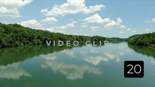CLIP 20 - Savannah River - beautiful cloud reflections on water in South Carolina