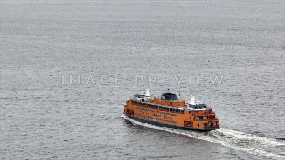 Photo - New York City, NY Staten Island Ferry crossing Hudson River bound for New York City