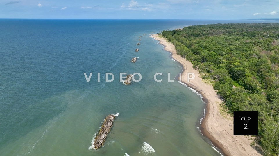 Stock Video Presque Isle State Park Erie PA