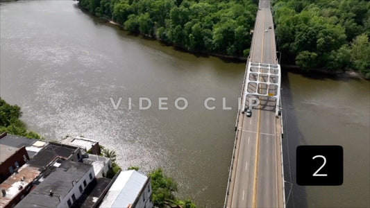 CLIP 2 - Selma, AL flying from downtown over Alabama River past Edmund Pettus Bridge