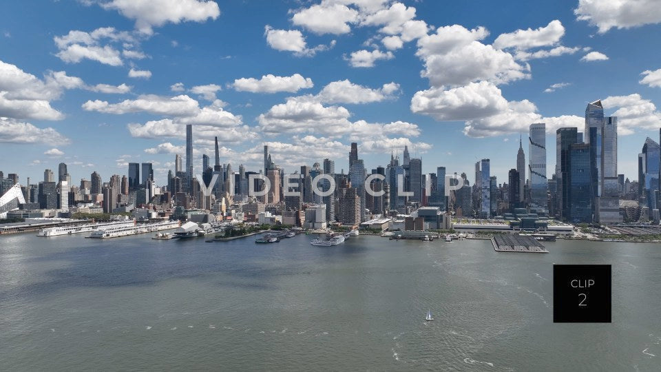 CLIP 2 - New York, NY city skyline looking across Hudson River