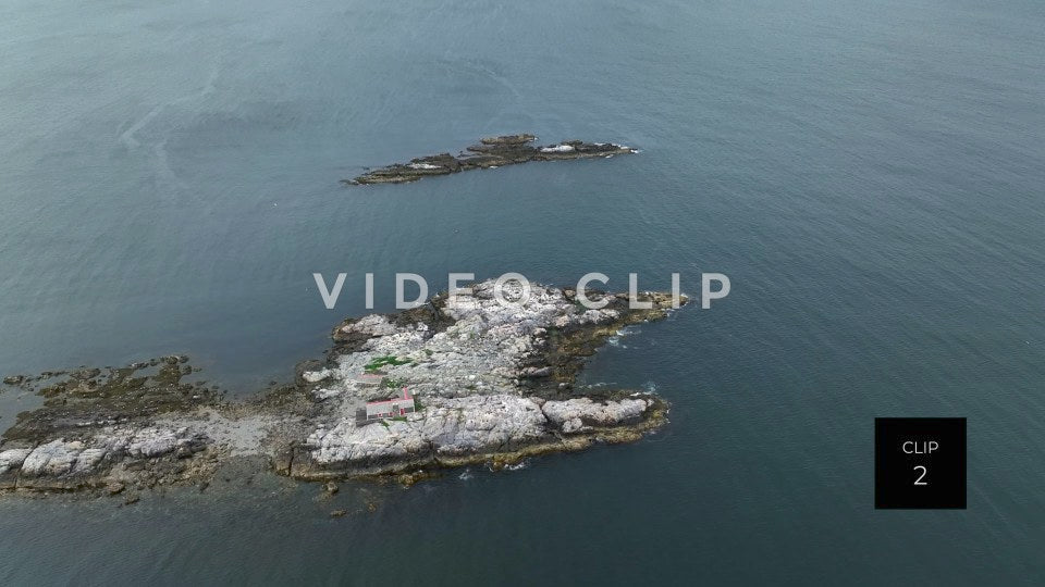 stock video Black Rock Island in Massachusetts Bay near Boston