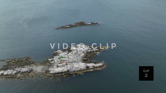 stock video Black Rock Island in Massachusetts Bay near Boston