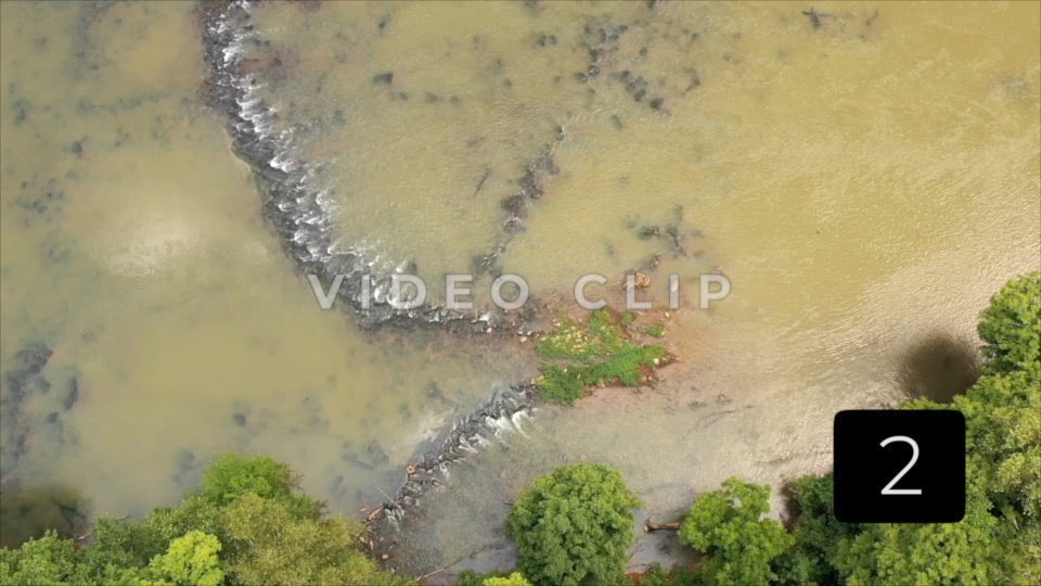 CLIP 2 - Prehistoric Fishing Weir, GA on Etowah River built by early inhabitants of Georgia